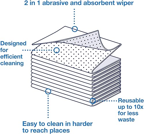 Miniatura 3 de Tork Toalla de servicio de alimentos 2 en 1 para limpieza y limpieza blanca, absorbente, 1 x 120 hojas, 192815