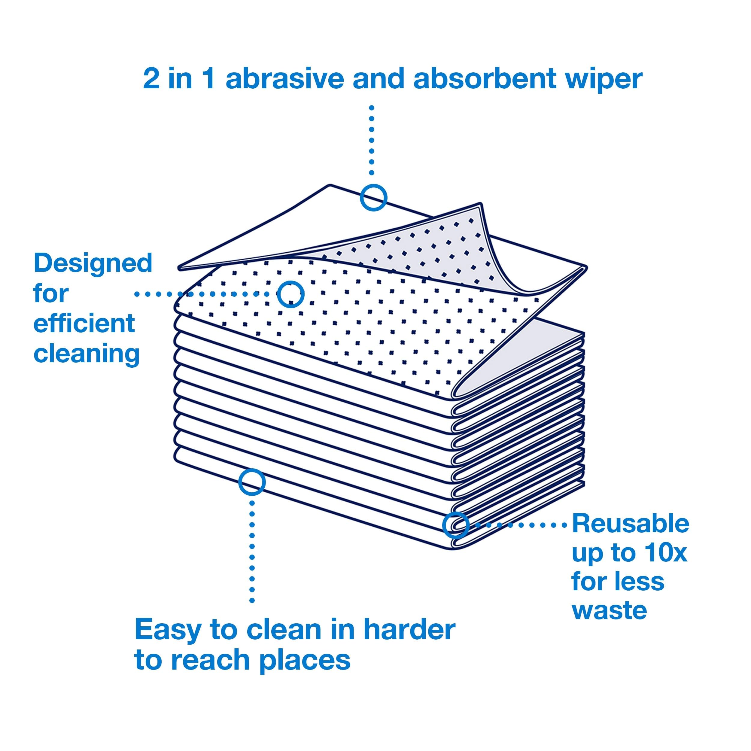 Tork 192815 - Toalla de limpieza y limpieza 2 en 1, color blanco, absorbente, 1 x 120 hojas