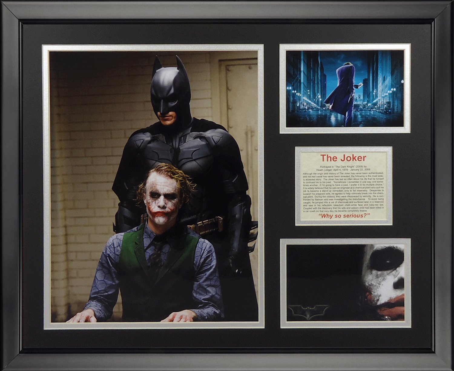 Joker Dark Knight tableau encadré d'art mural de collection - 2