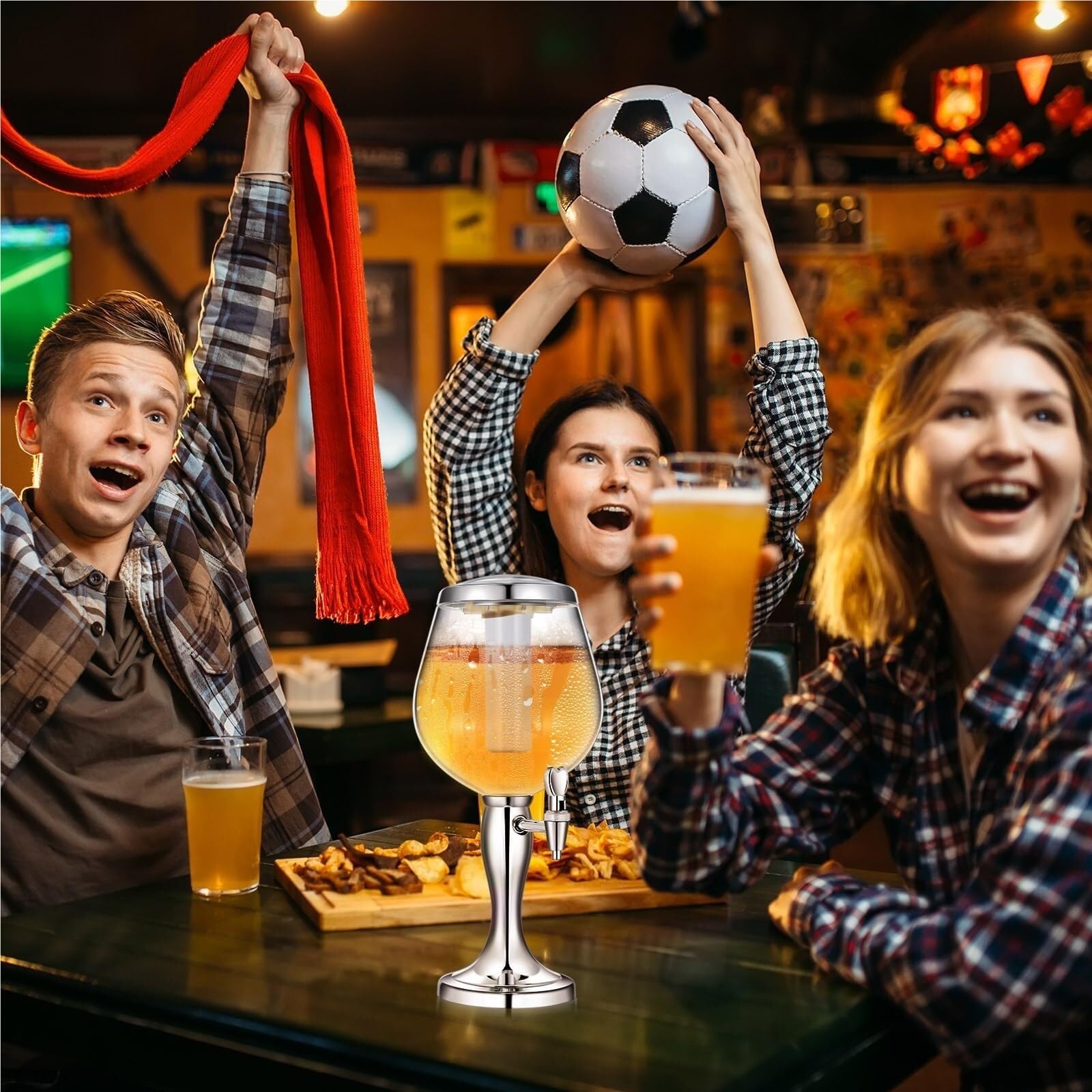 Dispensador De Cerveza Dispensador De Cerveza De 3 L con Tubo De Hielo Y Grifo. Dispensador Bebidas