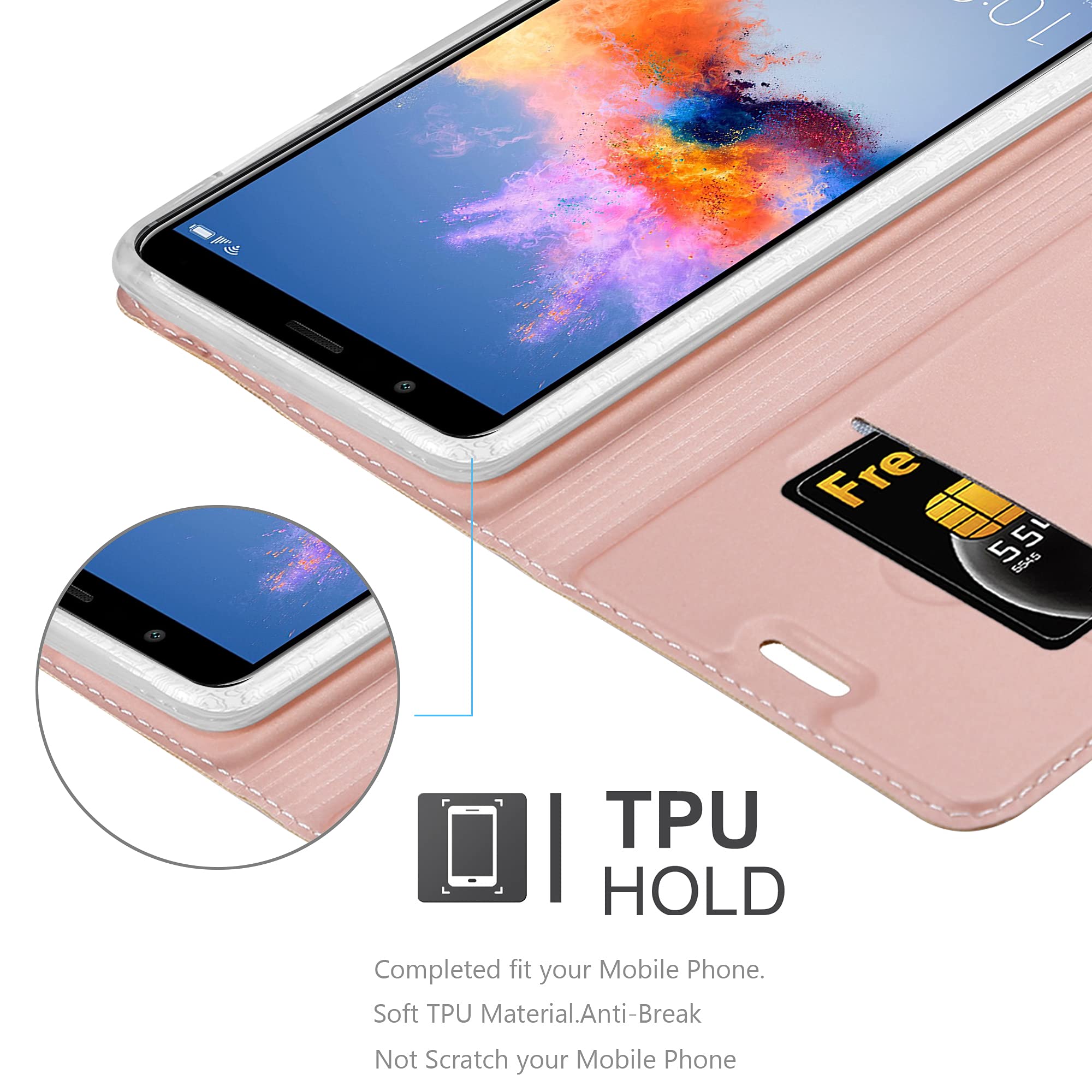 Coque Pour Honor 7X Etui En CLASSY OR ROSÉ Housse Case Cover