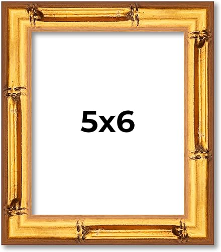 Miniatura 35 de Poster Palooza Marco de bambú dorado de 12 x 10 pulgadas de ancho, marco de madera maciza moldeado con plexiglás acrílico UV, respaldo de tablero