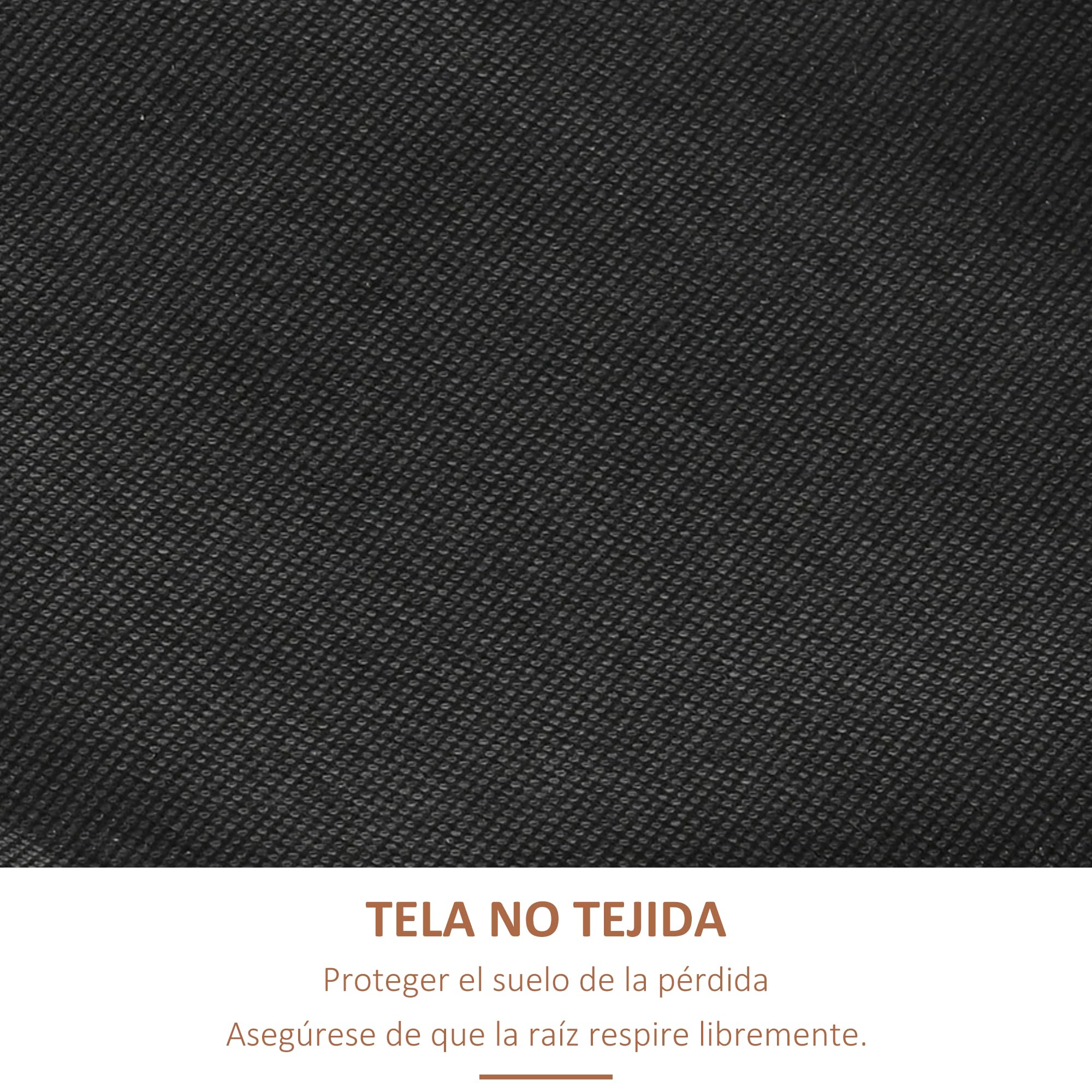 Outsunny Jardinera de Madera de 4 Niveles, Jardinera Exterior Elevada con Orificios de Drenaje y Tela no Tejida, Macetero para Cultivos, Plantas, Flores, para Terraza, Jardín, 80x45x142 cm, Naranja