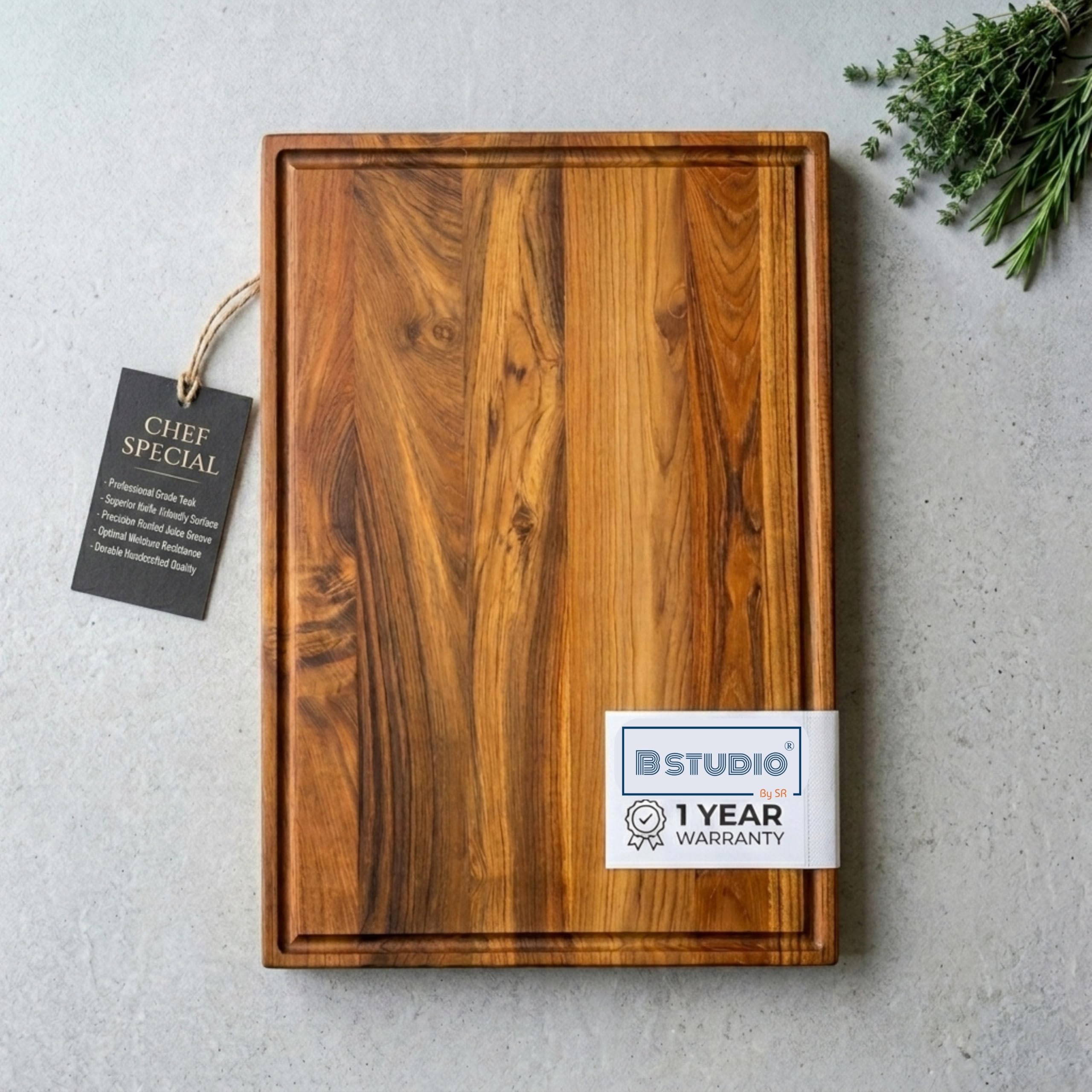 Teakwood Cutting Board - 11.5 Inch Round -10