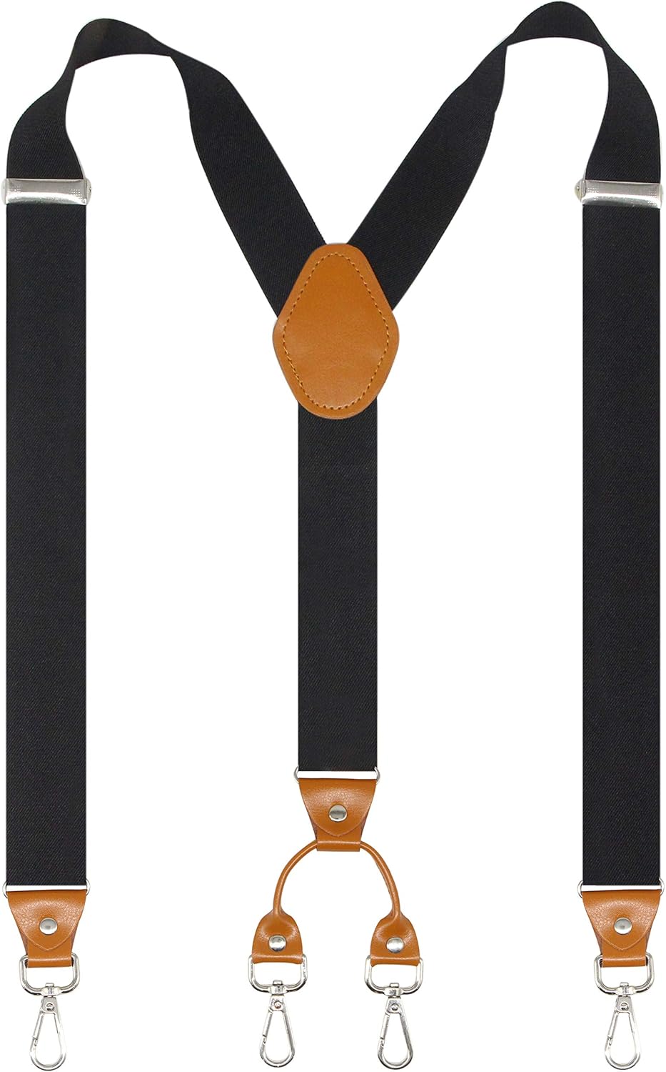 Men's Suspender Wide Adjustable and Elastic Braces Y Shape with Very Strong Hooks-Heavy Duty