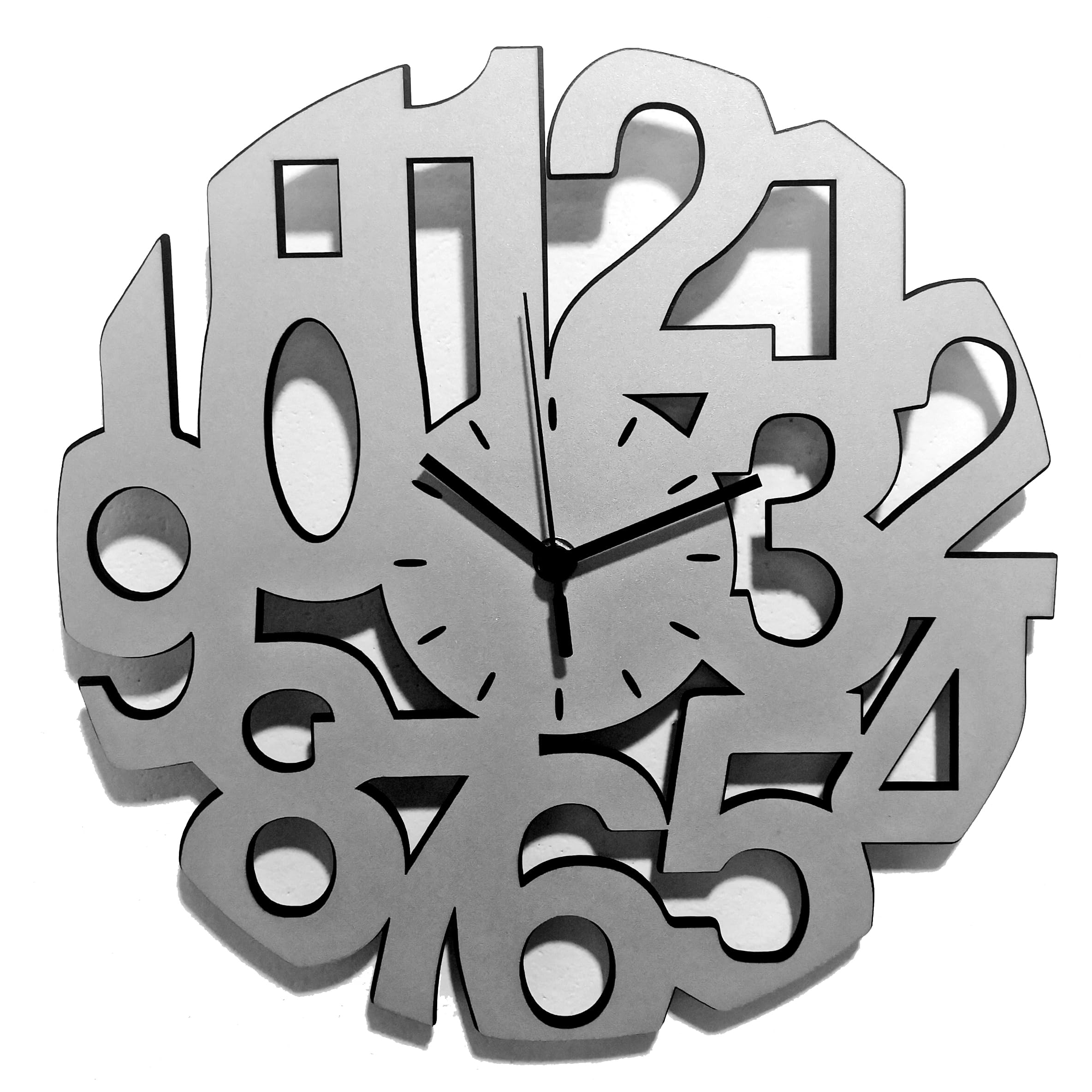 Horloge Murale Décor Maison et Cuisine Instant Karma Clocks Design Argent 30 cm