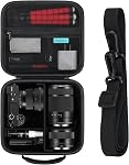 RAIALL Camera Case for Sony Alpha ZV-E10/a6000/a6100/a6400/a6600/a6700/ Sony Alpha 7 II IV/ZV-E10 II Mirrorless Digital Camera and Lens, Hard Travel Bag with a Shoulder Strap and 3 Dividers, Black