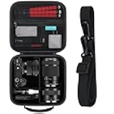 RAIALL Camera Case for Sony Alpha a6000/a6100/a6400/a6600/a6700/ Sony Alpha 7 II III IV/7R V/ZV-E10 Mirrorless Digital Camera and Lens, Vlogging Camera Hard Travel Bag with a Shoulder Strap, Black