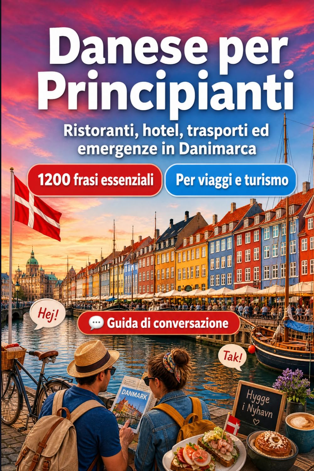 Danese Per Principianti: 1200 frasi essenziali in Danese per viaggiare: Guida facile alla pronuncia, conversazioni quotidiane, ristoranti, hotel, trasporti, shopping, emergenze