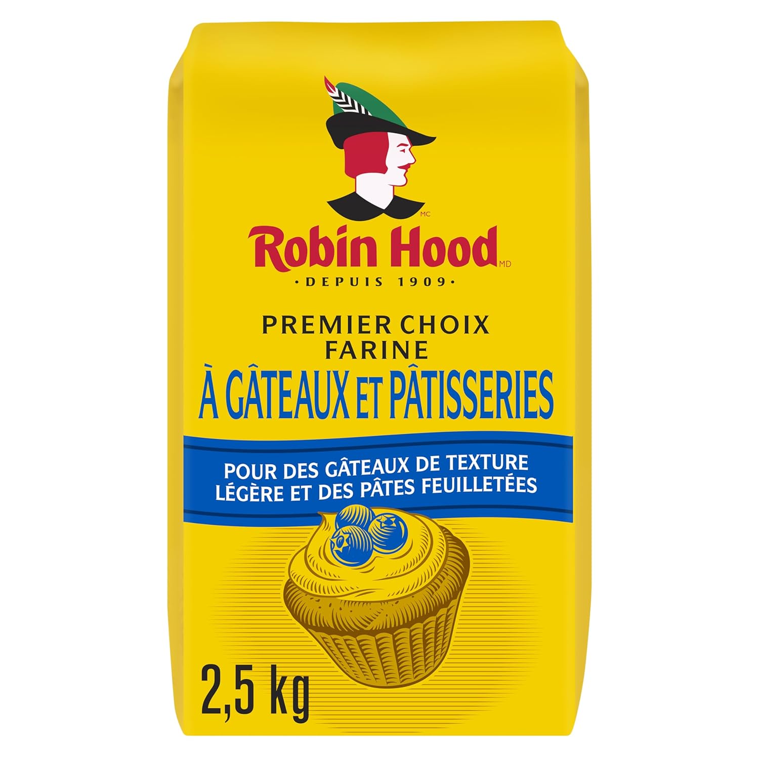 Robin Hood Best for Cake & Pastry Flour 2.5 Kilograms/5.51 Pounds {Imported from Canada}