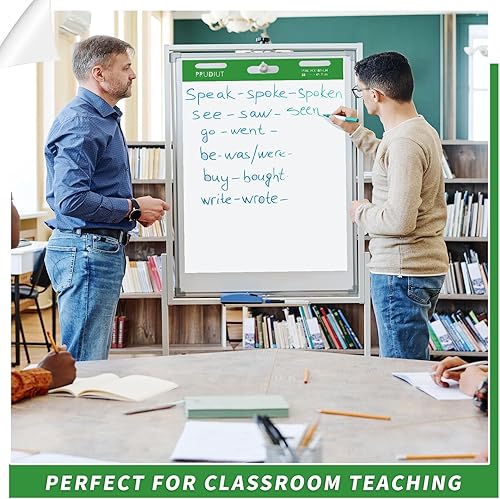 Miniatura 6 de Prudiut Paquete de 3 almohadillas adhesivas de caballete, 15 x 18 pulgadas, papel de cartulina grande de notas adhesivas blancas para pared, papel