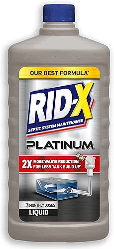Rid-X Platinum Septic System Treatment, 3 Month Supply of Liquid,