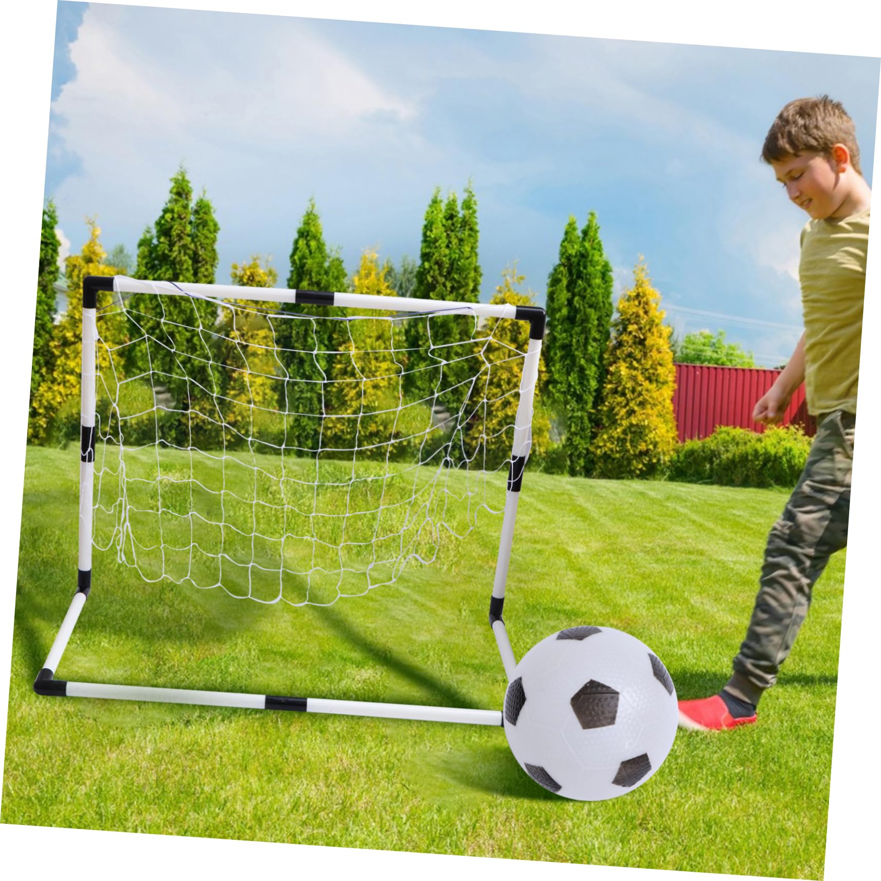 POPETPOP Detachable Soccer Net Set for Kids 95cm Portable Football Goal Youth Training Goal