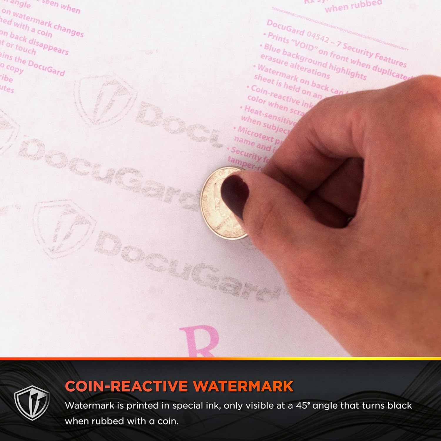 DocuGard Medical Security Papers, 24 lb Bond Weight, 8.5 x 11, Green, 500/Ream