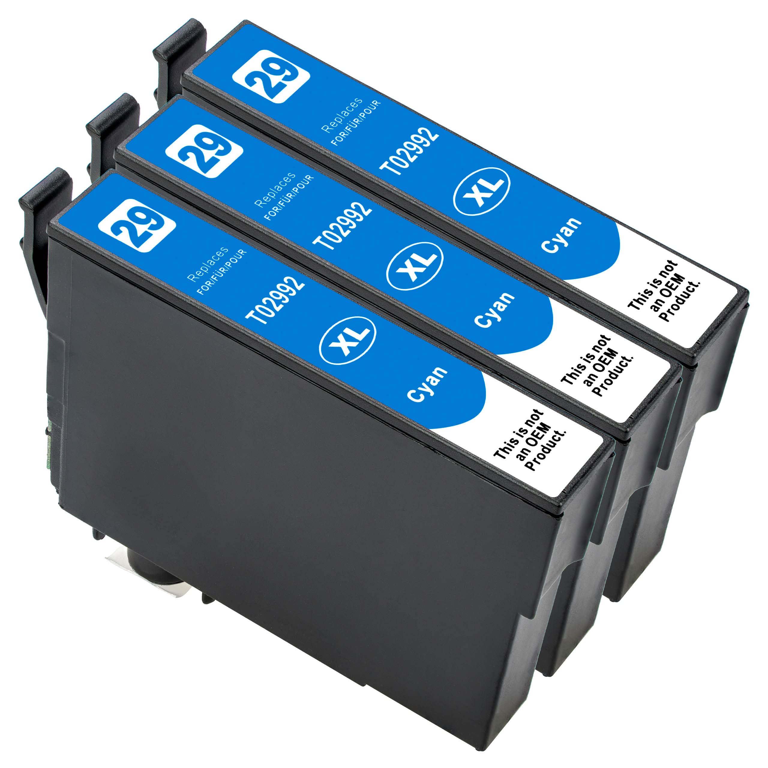 Set of 3 Multipack Compatible Printer Cartridges Replacement for Epson 29 XL (T02991) Suitable for Expression Home XP-455 XP-452 XP-442 XP-435 XP-332 XP-335 XP-342 XP-235 XP-245