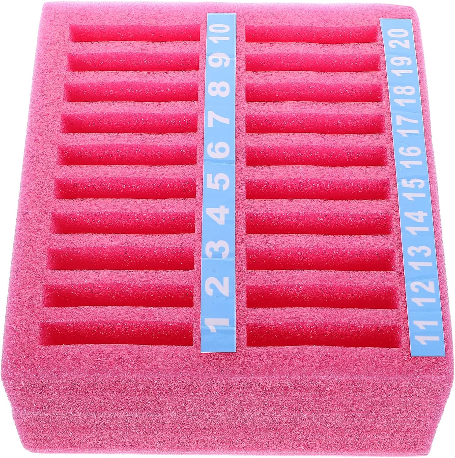 Pink Cell Phone Organizer Box with 20 Grid Epe Foam Compartments