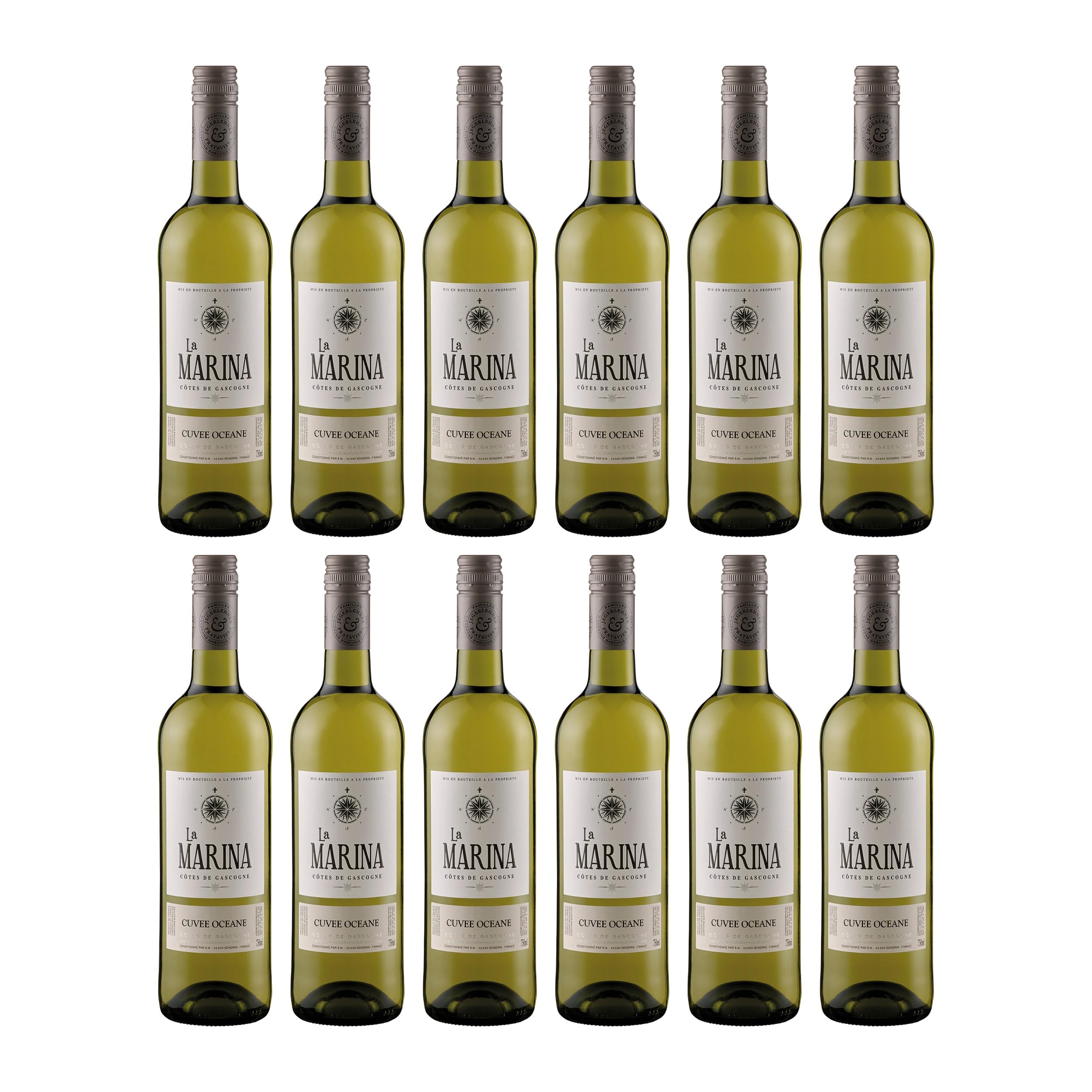 Domaine de Menard La Marina Cuvee Oceane VdP Côtes de Gascogne Weisswein Weiss halbtrocken Frankreich inkl. FeinWert E-Book (12 x 0.75 l)
