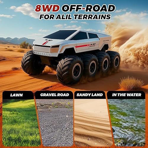 Miniatura 2 de Auto de control remoto anfibio impermeable 116, camión monstruo a control remoto, todo terreno, autos RC rápidos para niñas y niños de 8 a 12 años