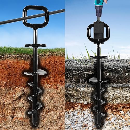 Miniatura 5 de Estaca para perro 2023 para patio, estaca de amarre para perro de 16 pulgadas y cable de amarre para perros de 33 pies con adaptador de estaca para