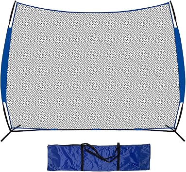 Barricade Backstop NetBaseball Basketball with Upgrade Steel Frame Protective Net for Baseball Soccer Basketball Soccer Backstop Net for Backyard Teens Youth