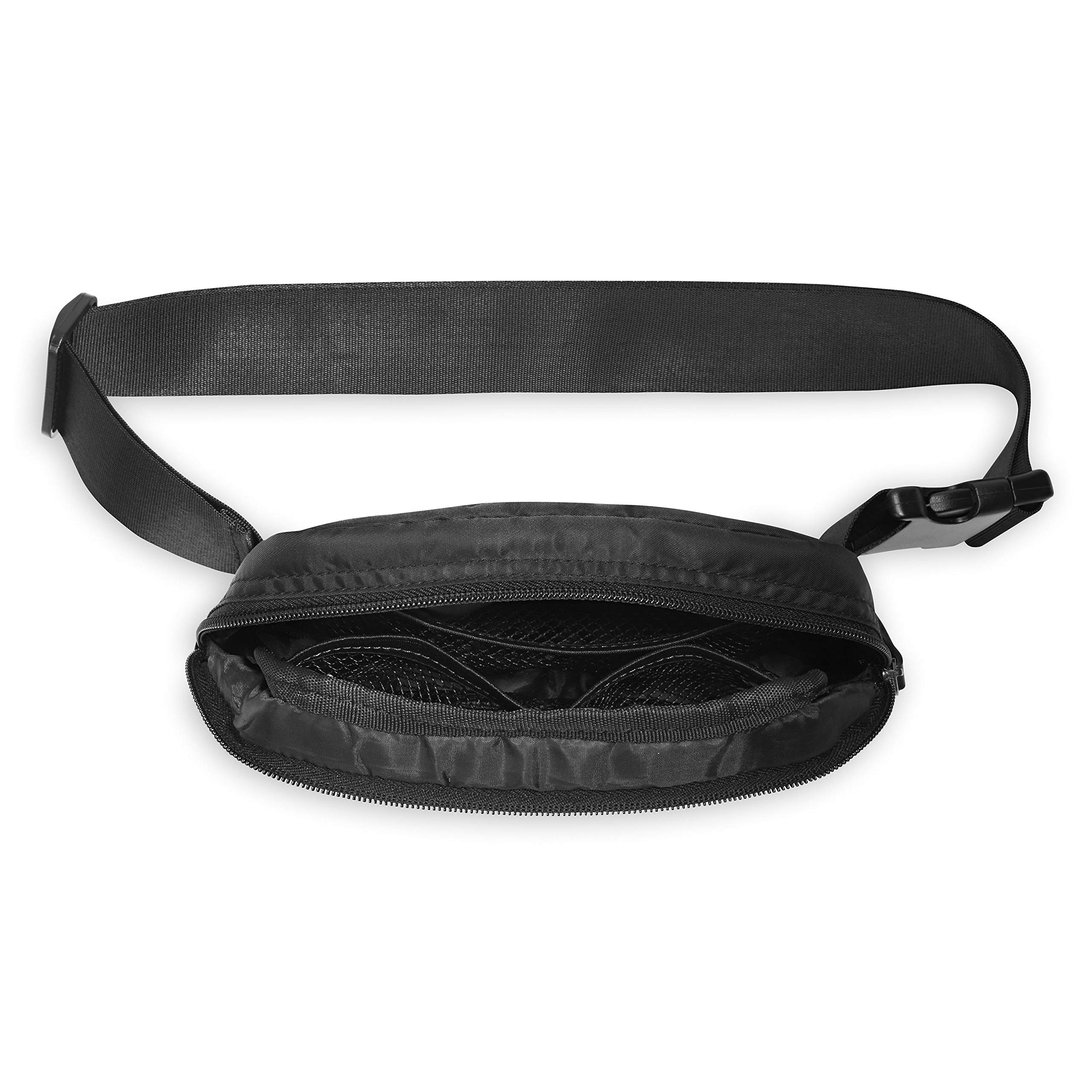 Gaiam - Marsupio da corsa con cintura – Marsupio per cellulare per esercizi, palestra, con chiusura lampo, multi tasca, regolabile, accessori per passeggiate, runner da donna, uomo
