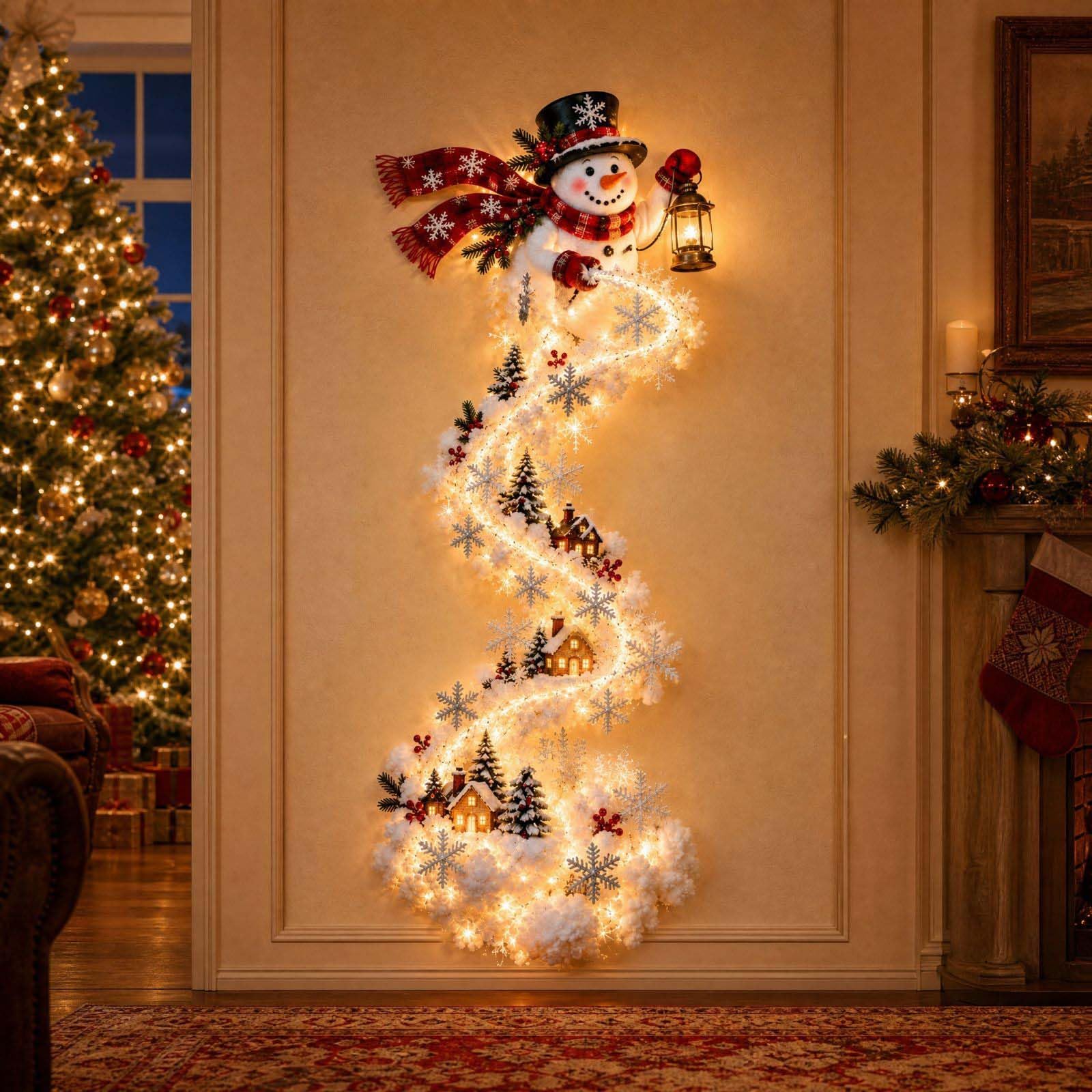 Christmas Magic Trail Wall Light, LED Cascading Holiday Decor (B#)