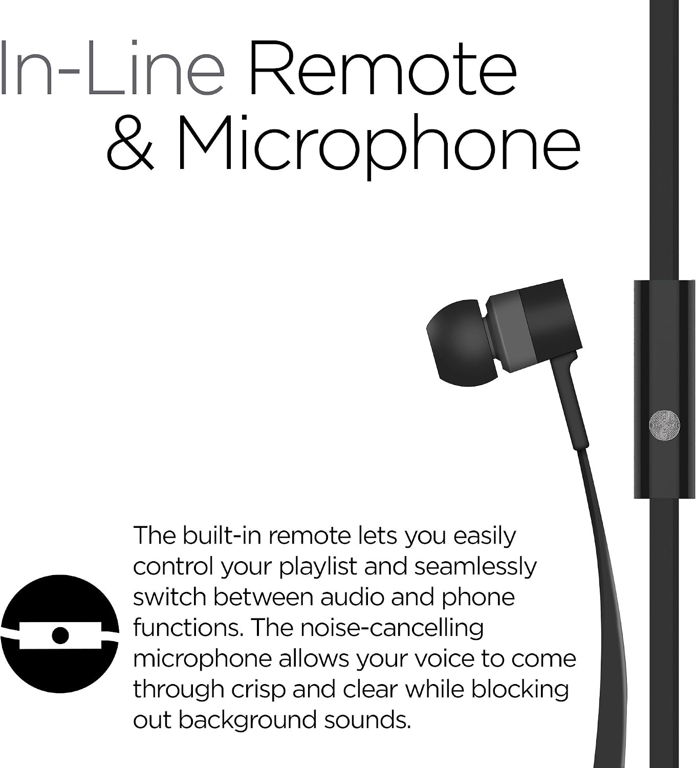 HyperGear Wired Earphones with Mic – Noise-Isolating Wired Headphones and 3.5mm Aux Jack for Computers, Laptops, Tablets, Smartphones & More – in-Ear Earbuds with Mic – Black