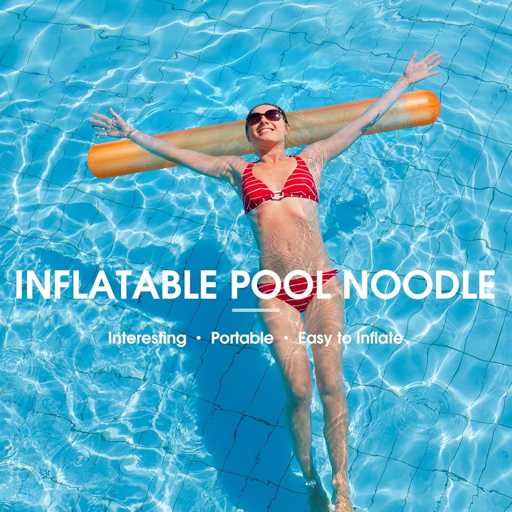 3PC 65 Inch Pool Inflatable Sticks Colorful Inflatable Pool Noodles Stick Giant Blow Pool Noodles Pvc Float Outdoor Water Games Toy Adult Swimming Po