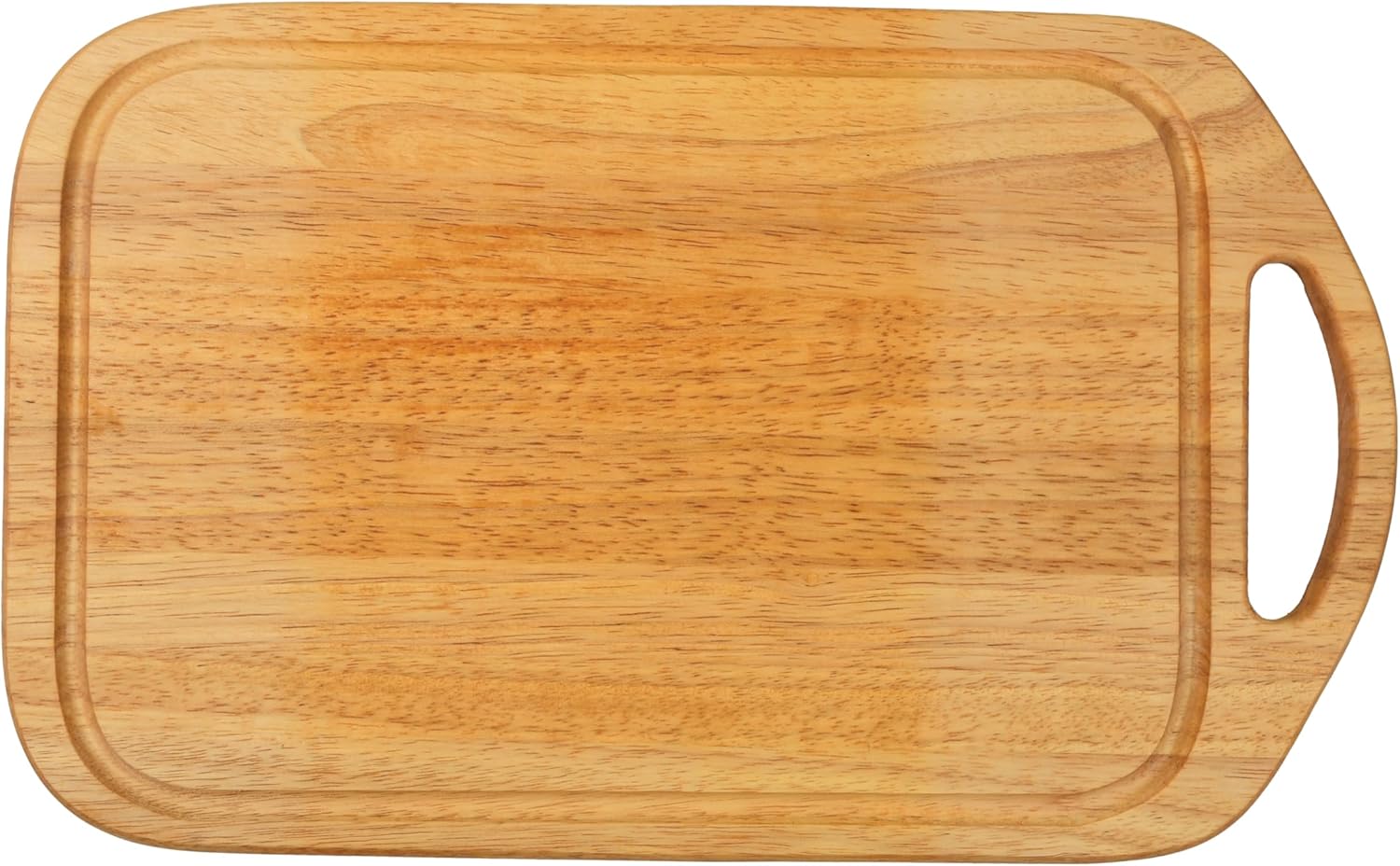 DELISH KITCHEN Pearl Metal Cutting Board Wood Cutting Board Medium Rubber Wood CC-1842