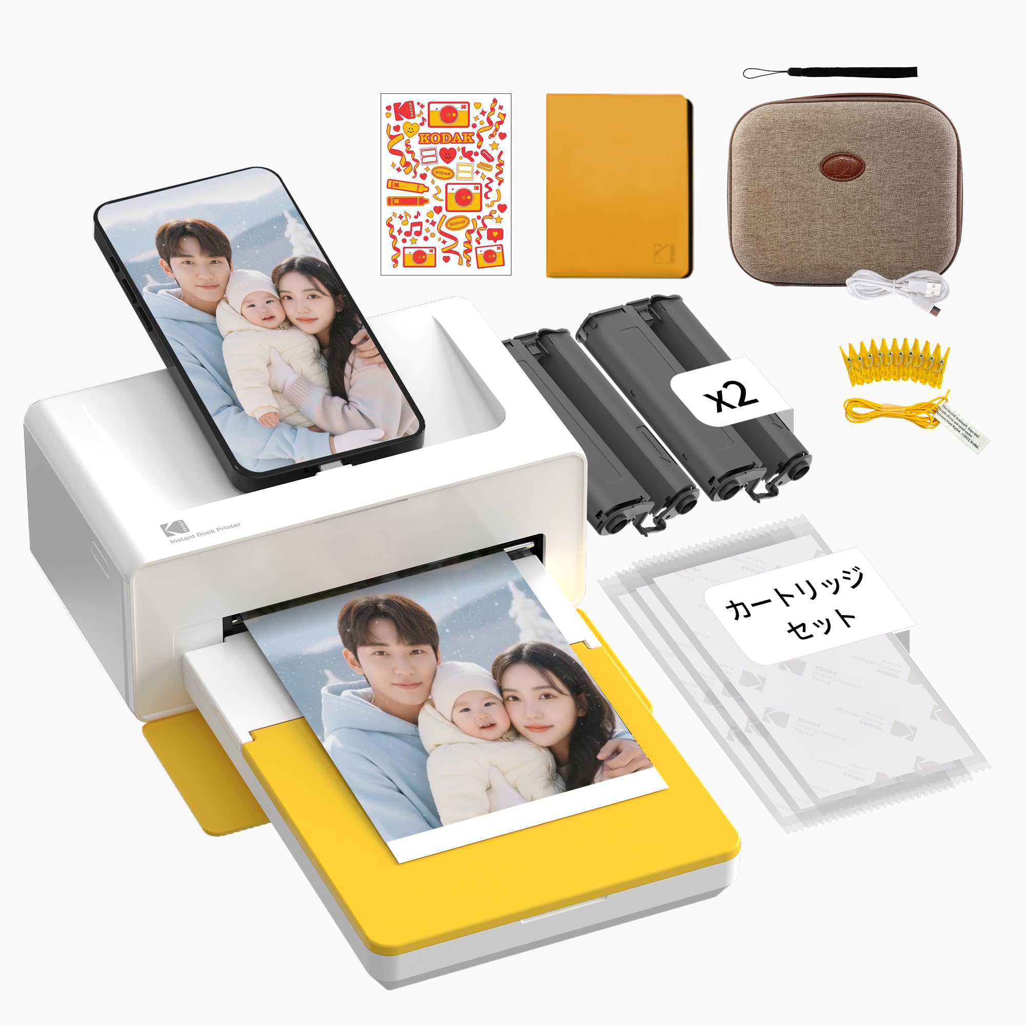 Kodak KODAK Dock Plus 4PASS Instant Printer (10x15cm) + 90 Pieces Accessory Bundle