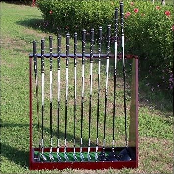 Golf Club Rack Organiser, Wooden Golf Putter Stand for 13 Putter Holder, Golf Clubs Display Stand Storage Rack for The Green Garage Indoor