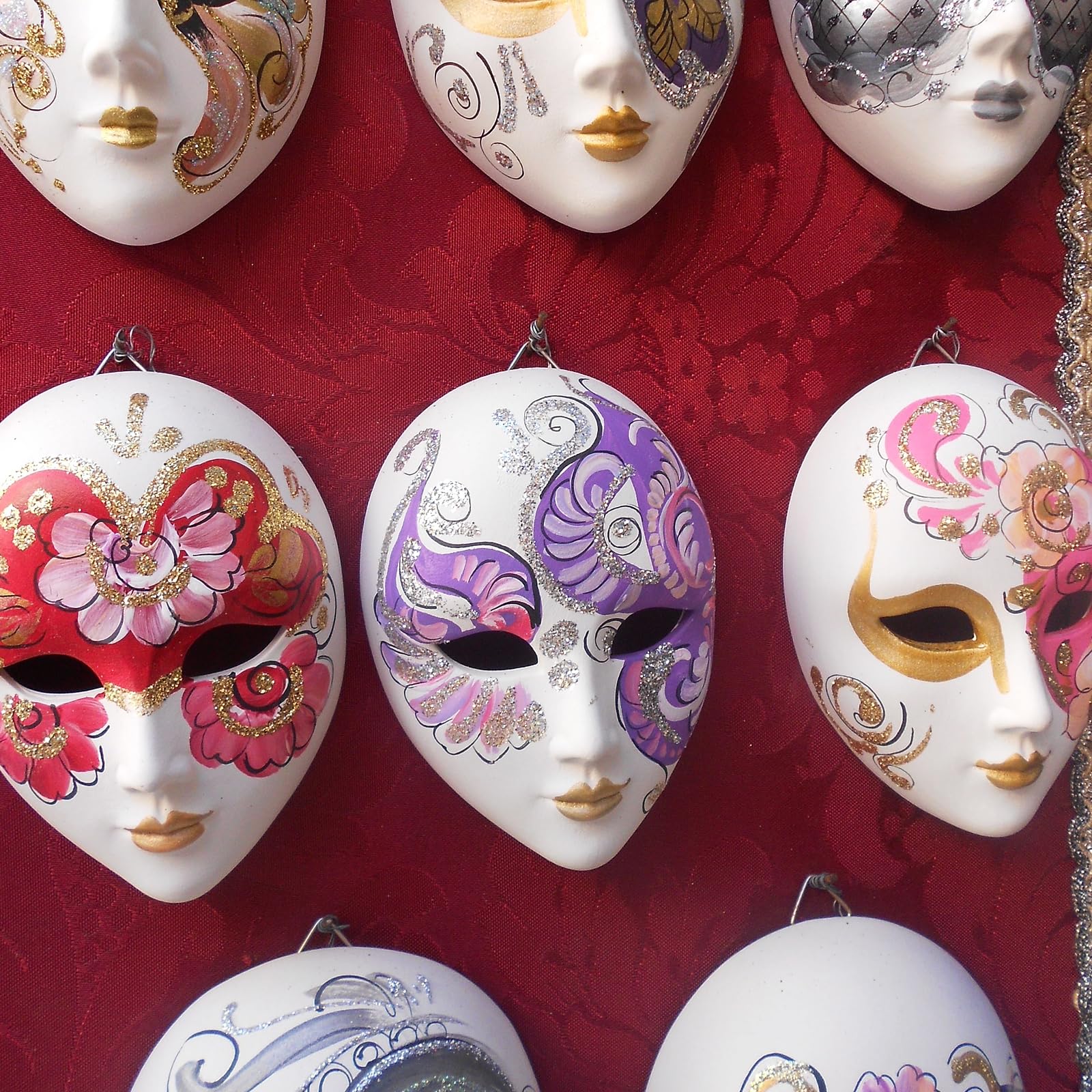 20 Maschere di Carta Bianca Fai da Te - 10 da Uomo e 10 da Donna in Polpa, Verniciabili per Carnevale, Cosplay, Halloween, Costumi