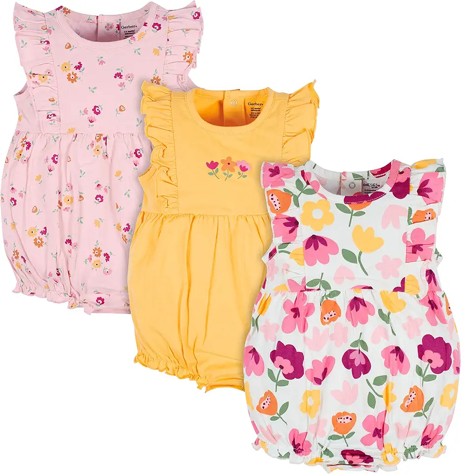 Onesies Brand baby-girls 3-pack Romper