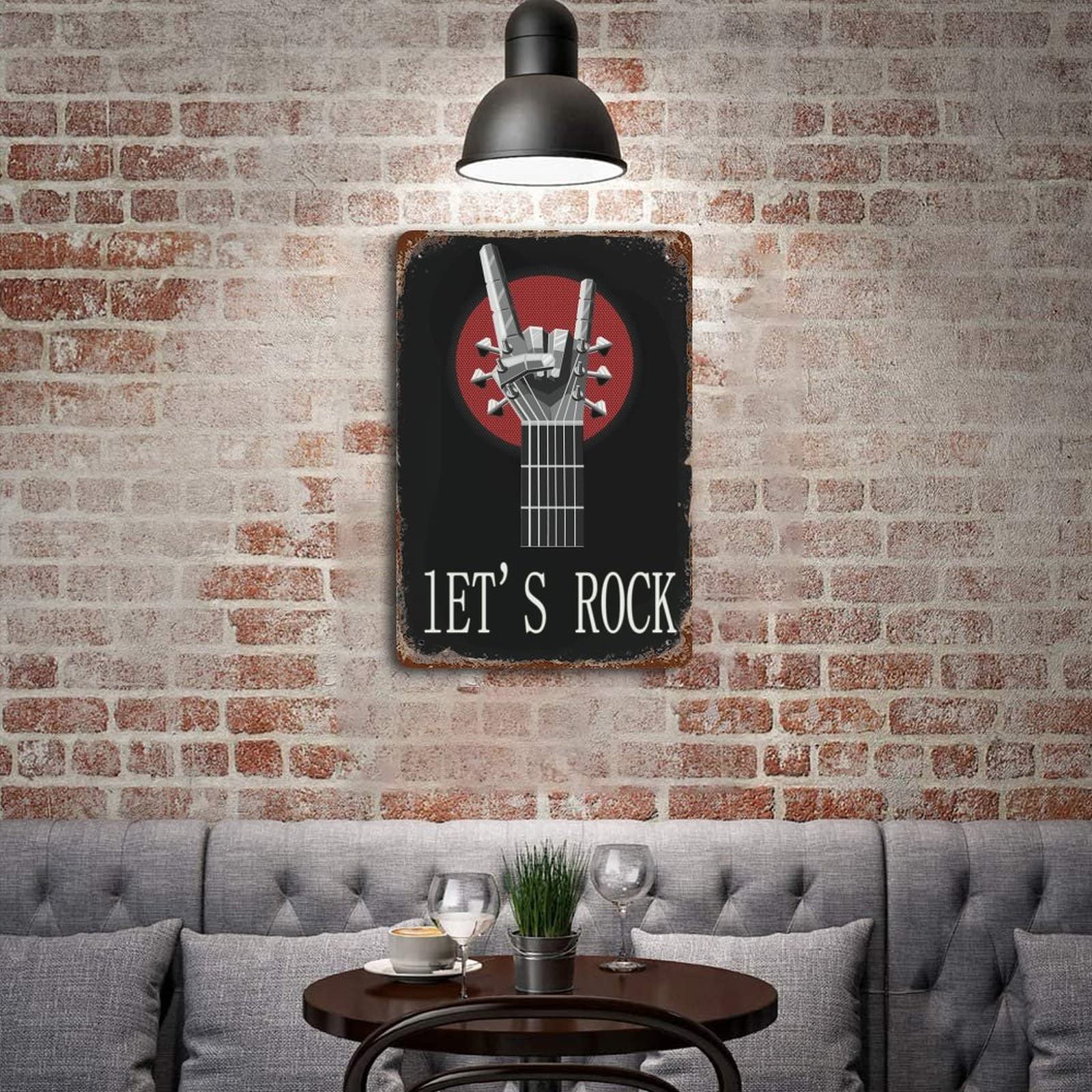 Targa in Metallo Vintage per Decorazione Murale di Caffè, Bar