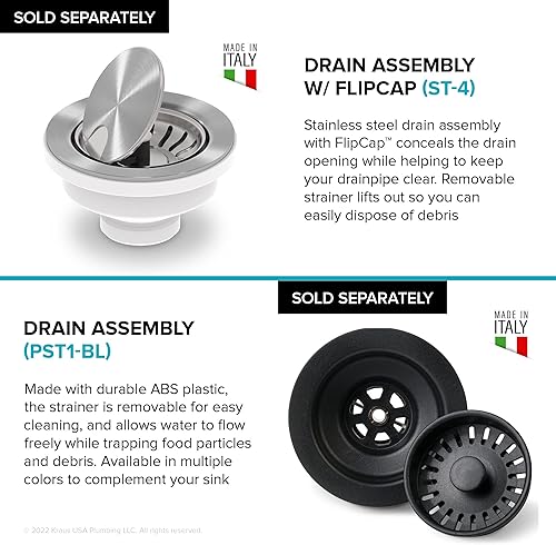 Miniatura 7 de KRAUS Pintura KE1US32GWH - Fregadero de cocina de acero esmaltado esmaltado de porcelana de 32 pulgadas, color blanco