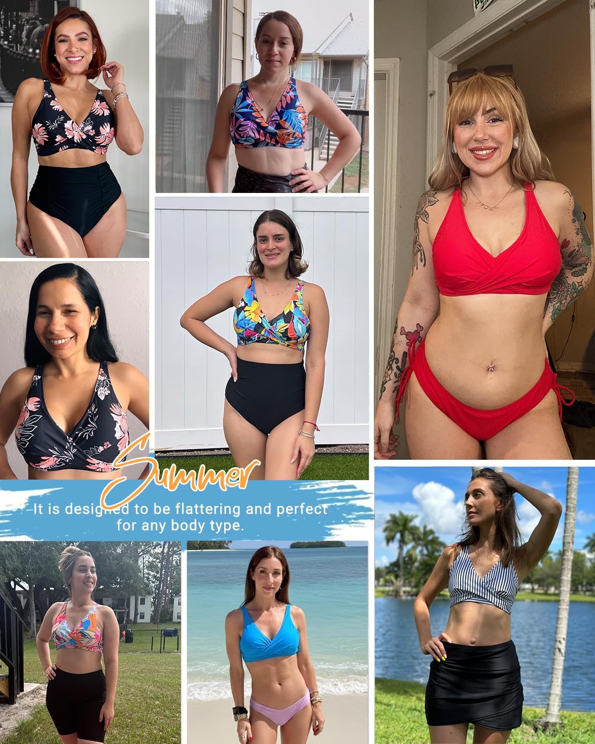 Aqua Eve Women Full Coverage Bikini Top No Bottom Push up Swimsuits Top Sport Bra Bathing Suits Tops - Image 7