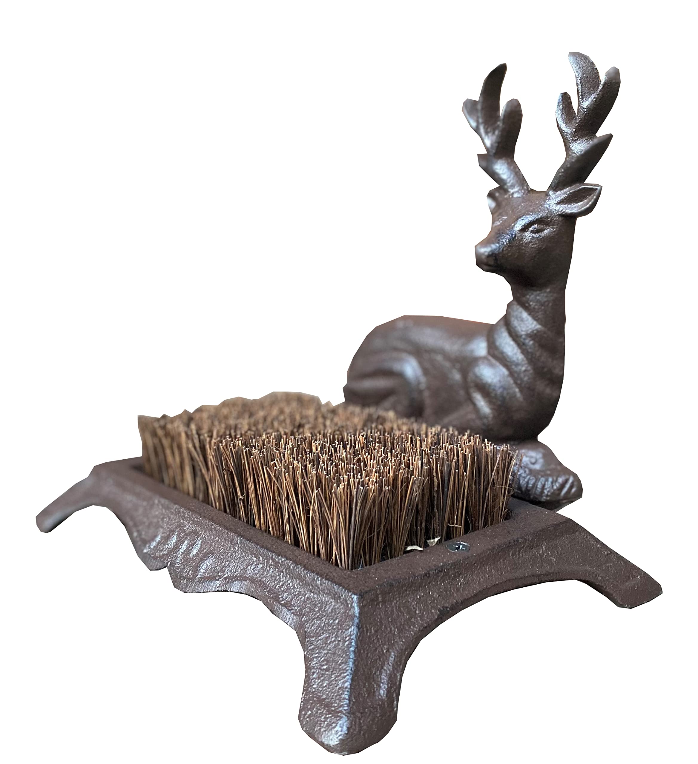 Boot Brush Scraper Rustic Vintage Style Cast Iron Stag Shoe Wellie Cleaner