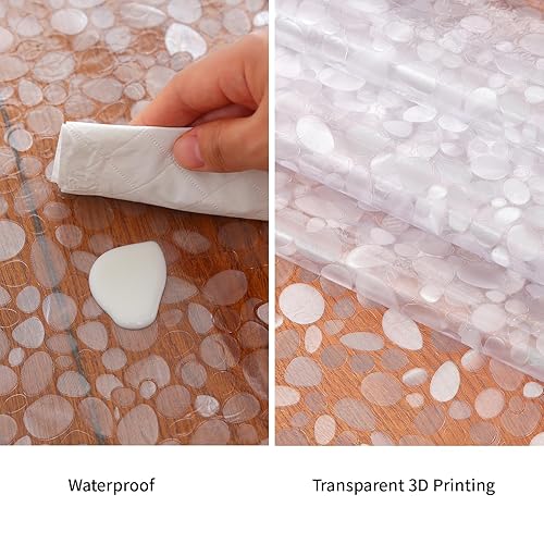 Miniatura 3 de Alfombrilla de plástico para bebé, alfombrilla de vinilo de fácil limpieza para el desorden alimentario, protector de piso impermeable para silla