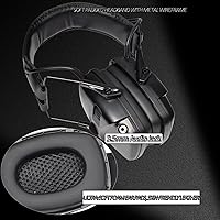 Vista 6 de HYS Auriculares con cancelación de ruido, auriculares con cable sobre el oído, reducción activa delgada de ruido orejeras Negro