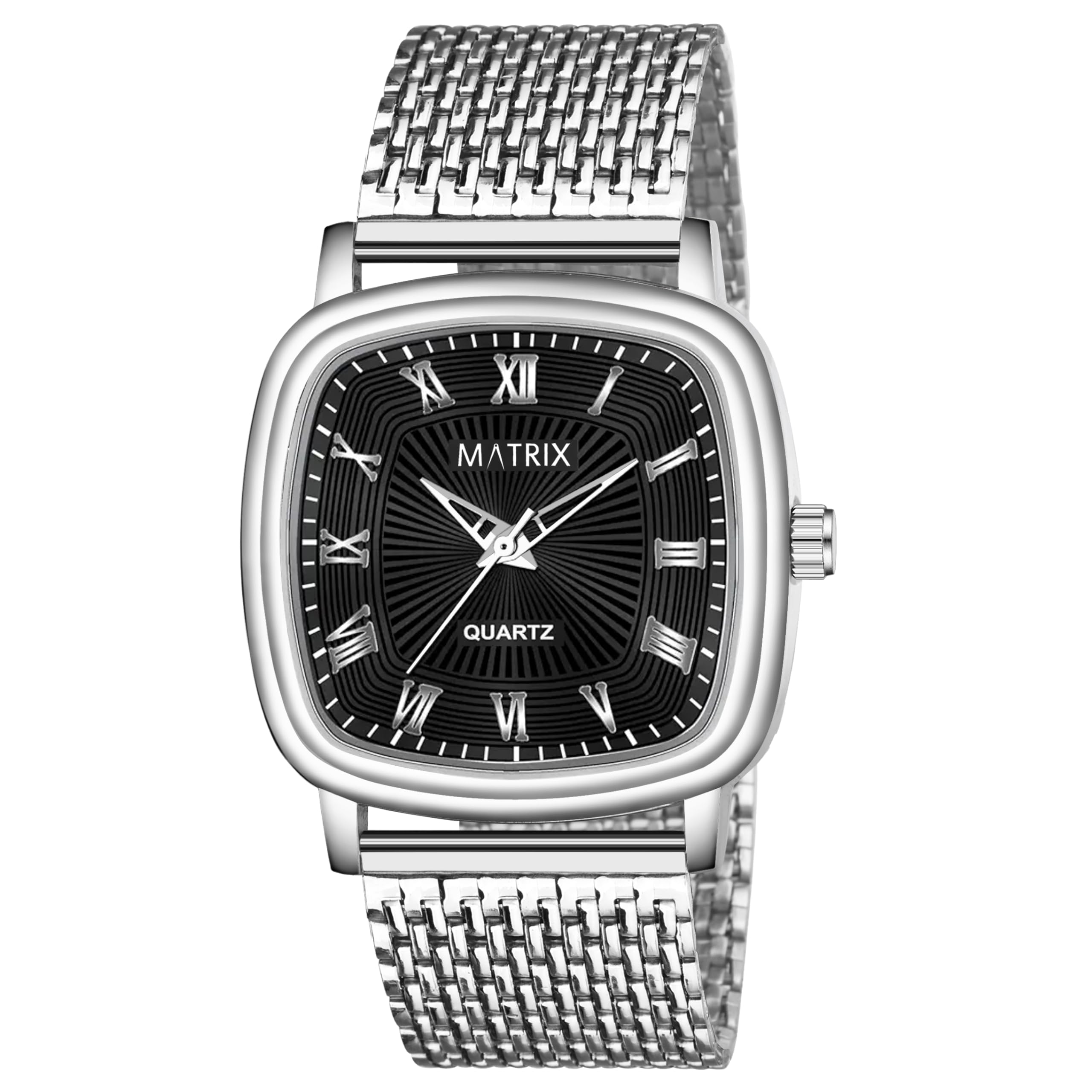 Matrix Antique Roman Style Black Dial with Mesh Chain Analog Watch for Men & Boys (B0CZXKNTDJ) Amazon Price History, Amazon Price Tracker