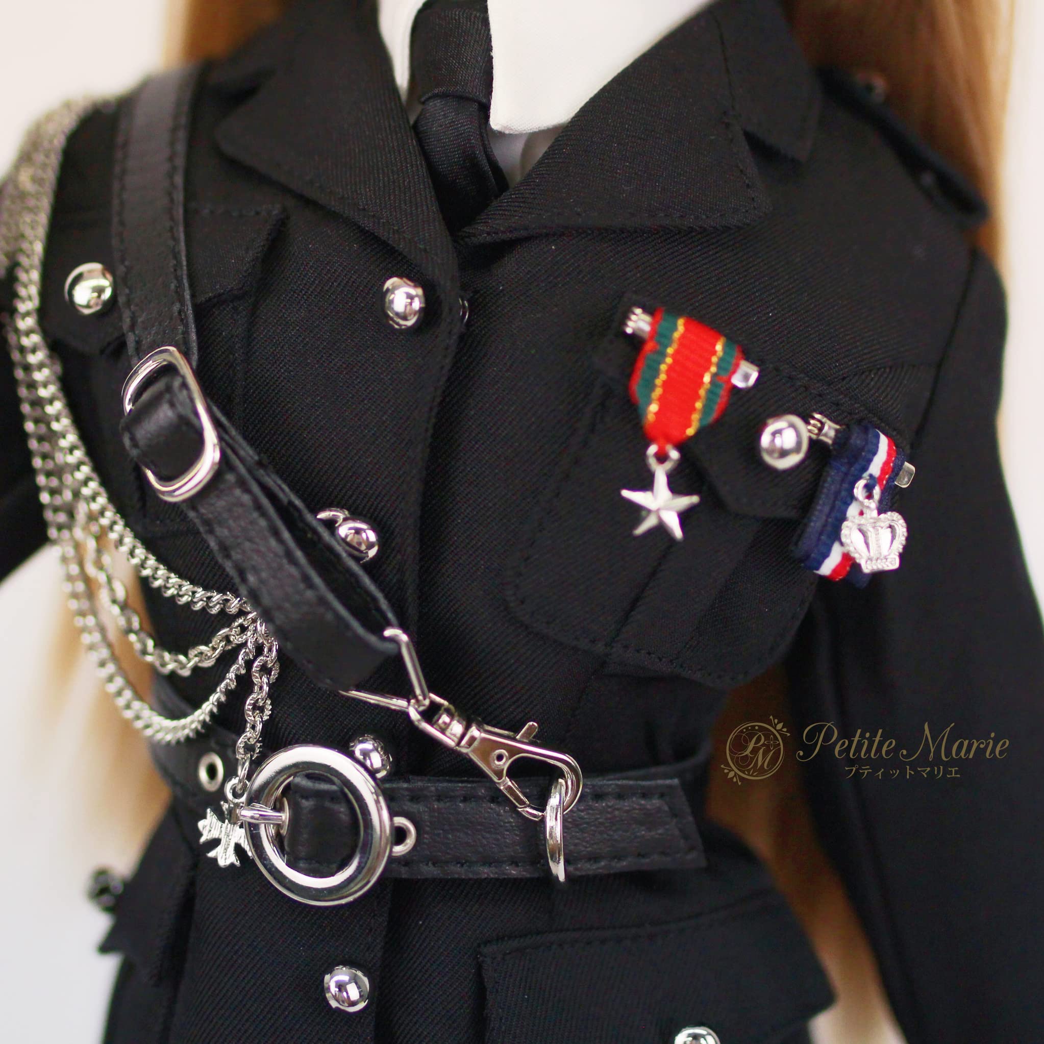 ❤【ドイツ海軍制服】✨希少品　レザーＷブレザー　Pコート　メタルボタン　黒　L Amazon.co.jp: 【Petite Marie Premium】 1/3 DD 対応 ドイツ風 軍服