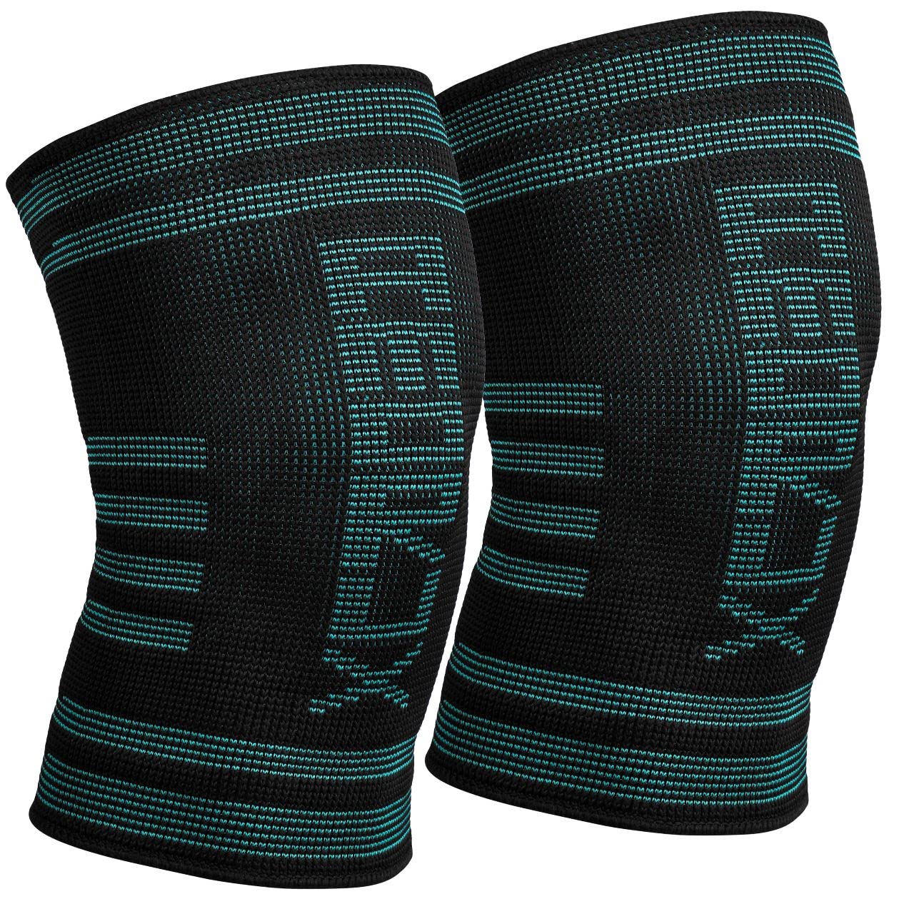 AMORUX 2 Pack Knee Brace, Knee Compression Sleeve Support for Knee Pain, Running, Work Out, Gym