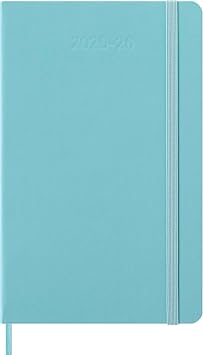 Moleskine Classic 18 Month 2025-2026 Weekly Planner, Hard Cover, Large (5 x 8.25), Aquamarine, 208 pages