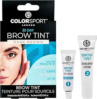 30 Day Brow Tint – Dark Brown | Visible Results In 3 Minutes, Lasts Up To 4 Weeks | Waterproof Eyebrow Tint | Quick & Easy Application | Salon-Quality Tinting at Home