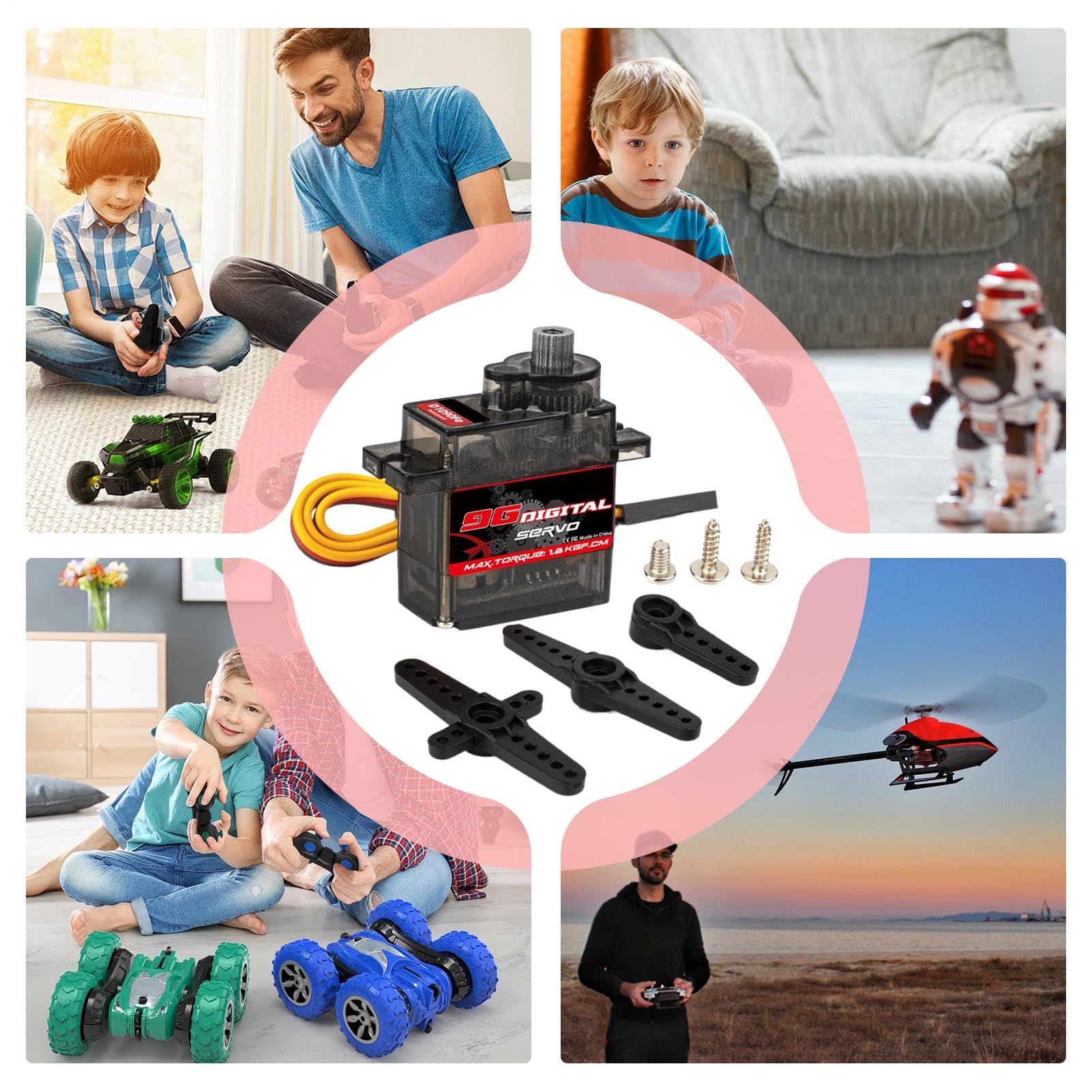 Servo digital | servo digital para la dirección de coches RC - 1,4 kg de bajo nivel de ruido, ángulo de control de 180 grados, para adolescentes, niños, principiantes entusiastas aficionados