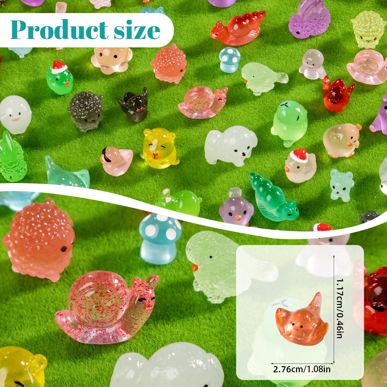 210 stili mini animali in resina 210 pezzi varietà piccoli animali figure in miniatura piccole figurine sfuse per micro giardino fatato accessori paesaggistici nascondere decorazione acquario