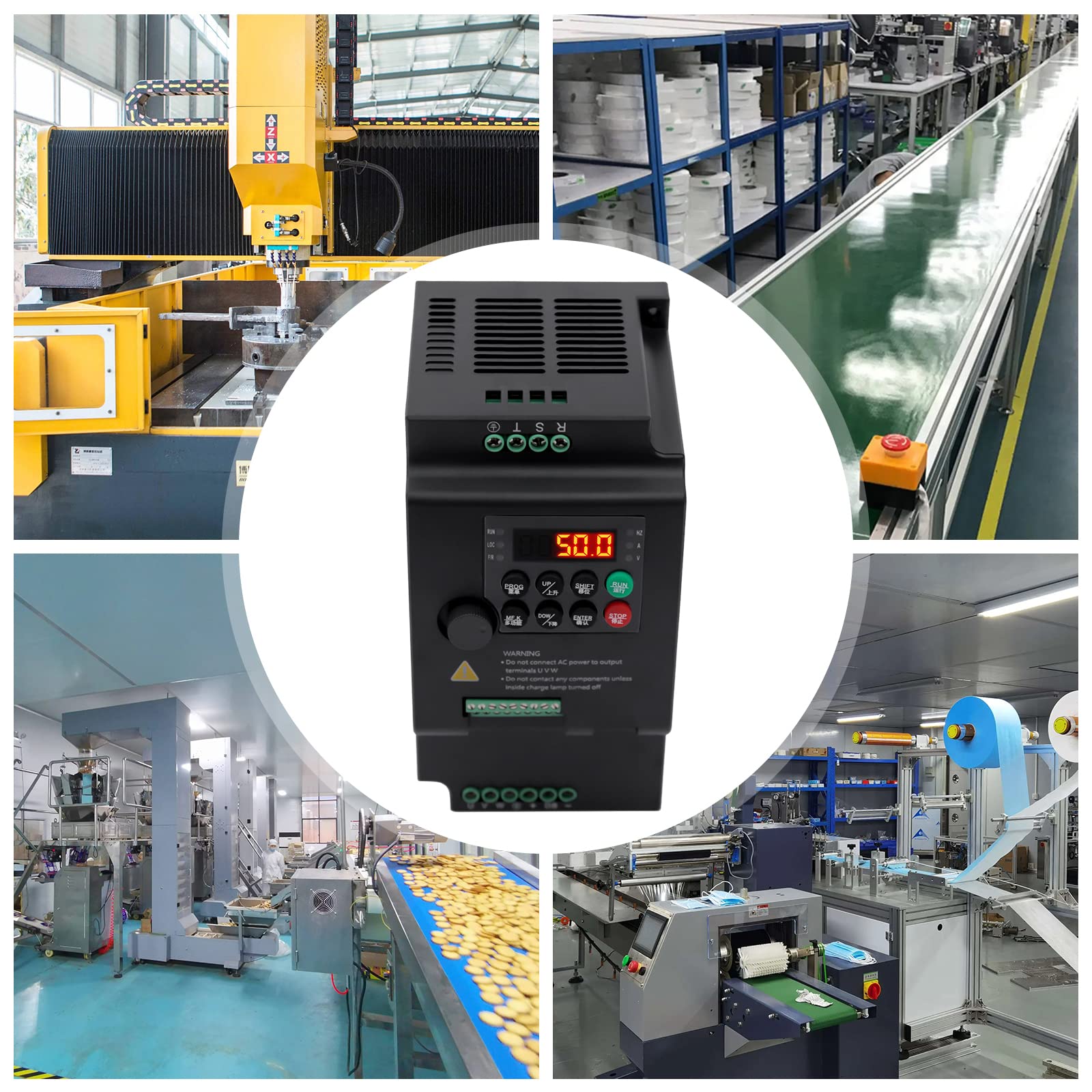 Convertidor de frecuencia 5,5 kw 380 V 3 fases entrada y salida motor universal VFDA convertidor de frecuencia