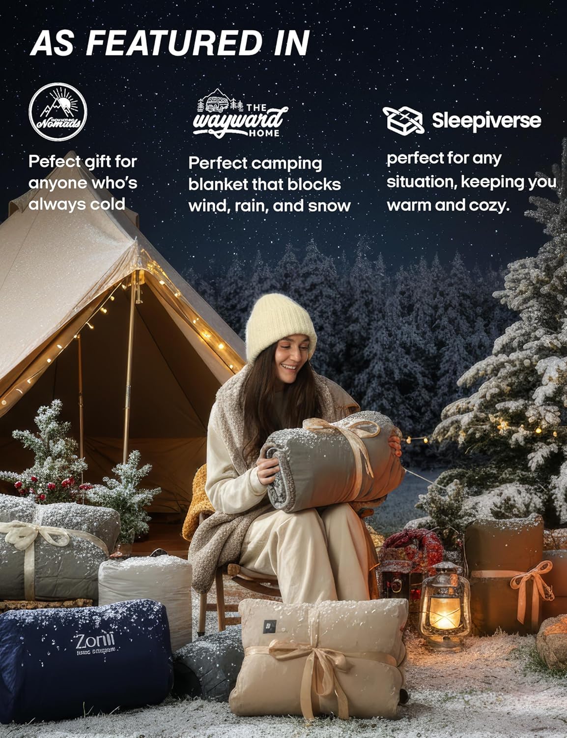 ZonLi Heated Blanket Battery Operated for Outdoor Use - Fashionable, Cordless, Portable Electric Blanket with Rechargeable 10000mAh Battery - Wearable Heated Vest for Men，Black