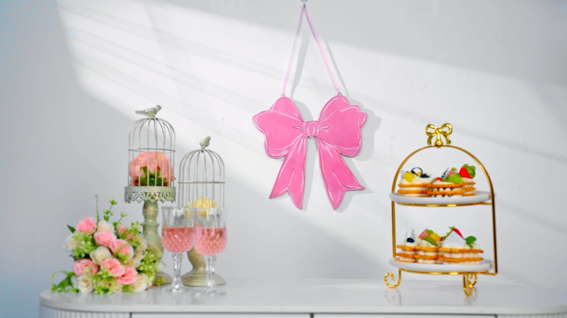 Preppy Pink Bow Acrylic Sign, Girls Dorm Desk Decor, Cute Preppy Room Decor, College Sorority Gift, 4 Inch