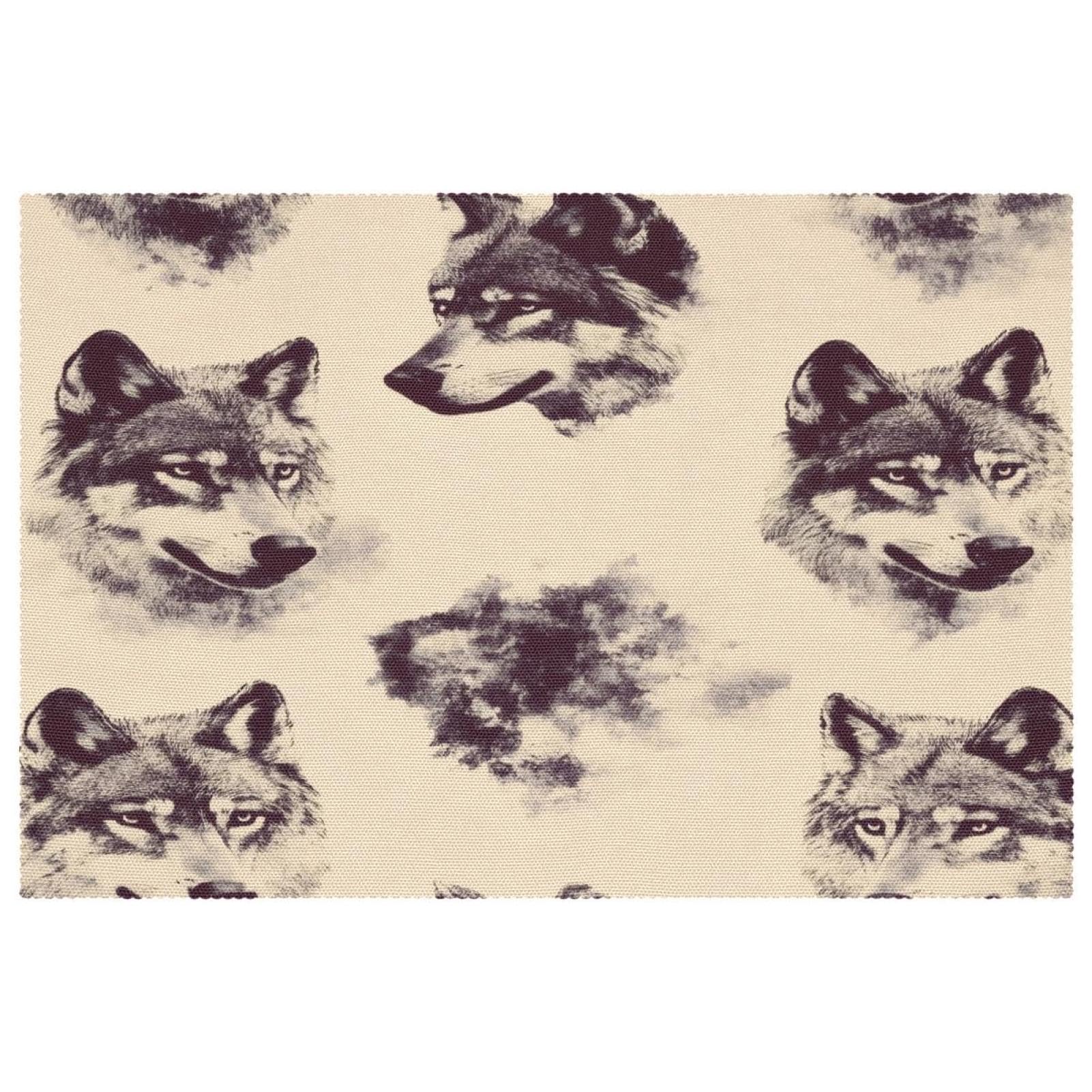 Set de table loup antidérapant résistant chaleur 30x45cm